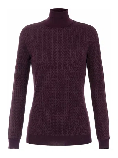 ELISABETTA FRANCHI WOOL BLEND TURTLE-NECK SWEATER