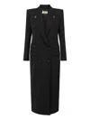 Elisabetta Franchi Wool Coat In Black