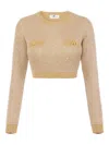 Elisabetta Franchi Sequin-embellished Sweater In Neutral