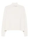 Elisabetta Franchi Wool Crewneck Sweater In White
