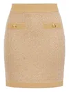 Elisabetta Franchi Knitted Skirt In Neutral