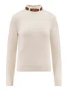 Elisabetta Franchi Wool Mixed Shirt In Neutral