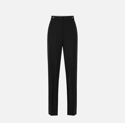 Elisabetta Franchi Wool Pants In Black