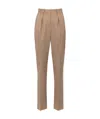 Elisabetta Franchi Wool Pleated Casual Pants In Brown