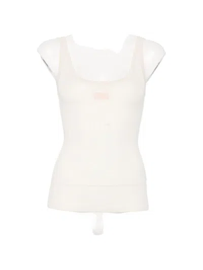 Elisabetta Franchi Wool Top In White
