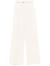 Elisabetta Franchi Wool Trousers In Neutrals