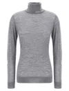 Elisabetta Franchi Turtleneck Long-sleeved Jumper In Gray