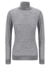 Elisabetta Franchi Turtleneck Long-sleeved Jumper In Gray