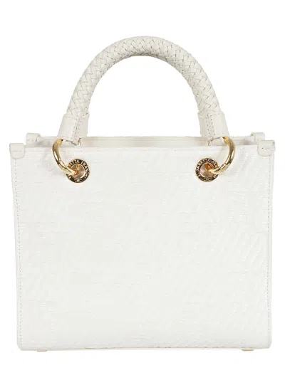 ELISABETTA FRANCHI WOVEN TOP HANDLE PATTERNED TOTE