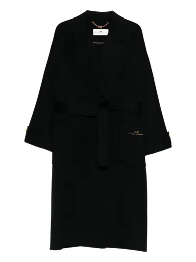 ELISABETTA FRANCHI ELISABETTA FRANCHI WRAP COAT IN DOUBLE WOOL BLEND CLOTH