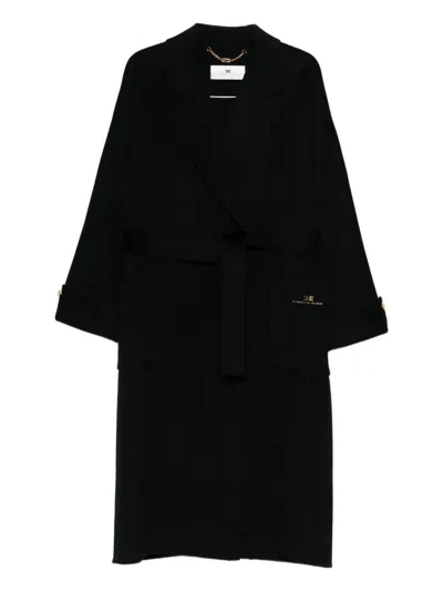 ELISABETTA FRANCHI ELISABETTA FRANCHI WRAP COAT IN DOUBLE WOOL BLEND CLOTH CLOTHING
