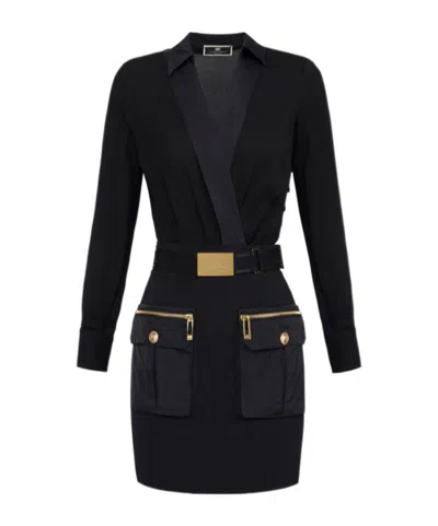 ELISABETTA FRANCHI ELISABETTA FRANCHI POCKET DETAILED MINI DRESS