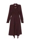 Elisabetta Franchi Wrap-design Flared Dress In Red