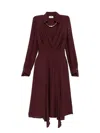 Elisabetta Franchi Wrap-design Flared Dress In Purple