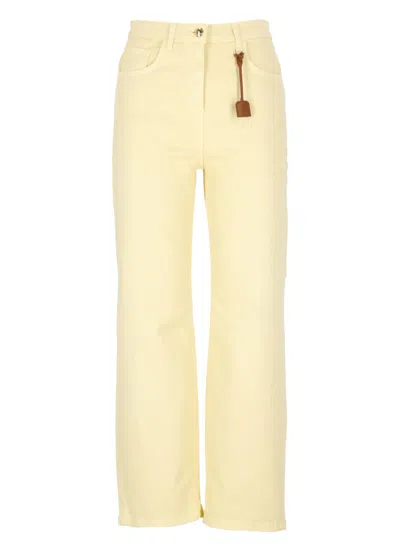ELISABETTA FRANCHI ELISABETTA FRANCHI YELLOW COTTON JEANS