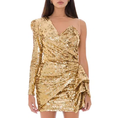 ELISABETTA FRANCHI YELLOW POLYAMIDE DRESS