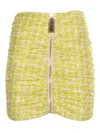 Elisabetta Franchi Geometric-pattern Mini Skirt In Yellow