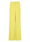 Elisabetta Franchi Wide-leg Crepe Trousers In Yellow