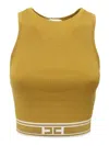 Elisabetta Franchi Round-neck Vest In Yellow
