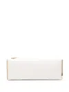 Elisabetta Franchi Zip Clutch Bag In White