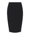 Elisabetta Franchi High Waist Back Slit Knee-length Skirts In Black