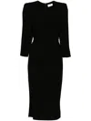 Elisabetta Franchi Side-zip Jersey Midi Dress In Black