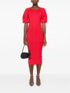 Elisabetta Franchi Zip-detail Midi Dress In Red