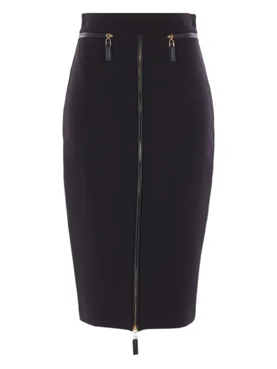 Elisabetta Franchi Zip-detail Pencil Skirt In Black