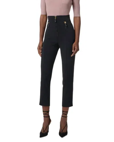 Elisabetta Franchi Zip Detail Trouser In Black