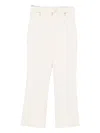 Elisabetta Franchi Zip-detailing Straight Trousers In Neutral