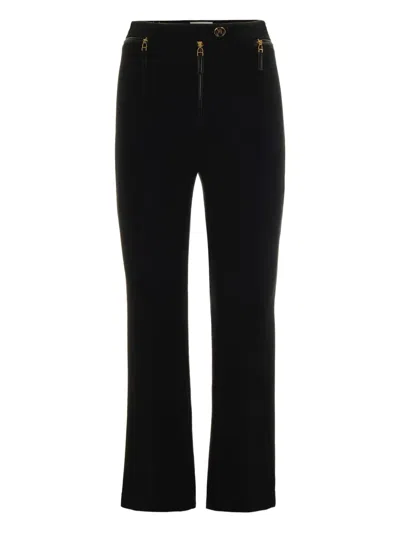 Elisabetta Franchi Tailored Black Trousers With Flared Leg