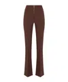 Elisabetta Franchi Zip-front Flared Trousers In Brown