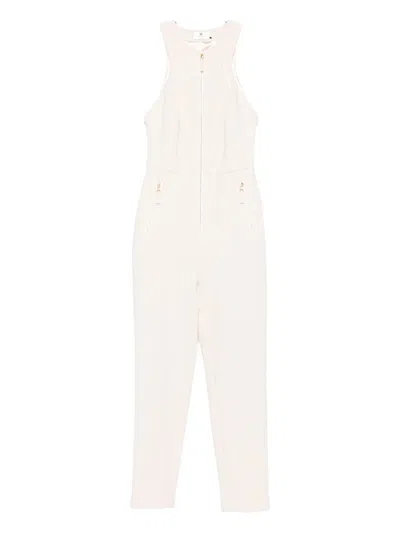 ELISABETTA FRANCHI ZIP-FRONT SLEEVELESS JUMPSUIT