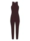 Elisabetta Franchi Zip Halterneck Jumpsuit In Brown