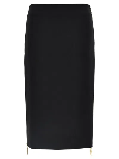 Elisabetta Franchi Zip Skirt In Black