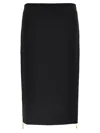 Elisabetta Franchi Zip Skirt In Black