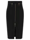 Elisabetta Franchi Lightweight Crepe Skirt With Black Zip
