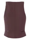 Elisabetta Franchi Zip-up Sleeveless Top In Brown