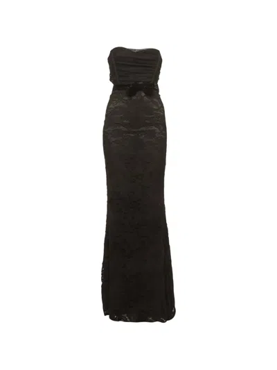 Pre-owned Elisabetta Franchi Zip-fastening Maxi Dress In Black