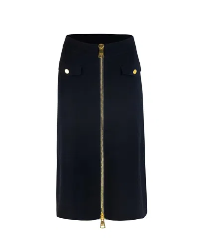 ELISABETTA FRANCHI ZIPPED MIDI PENCIL SKIRT