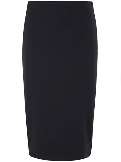 Elisabetta Franchi Zipped Pencil Skirt In Negro