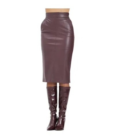 Elisabetta Franchi Zipper Skirt In Purple