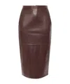 Elisabetta Franchi Zippered Skirt In Brown