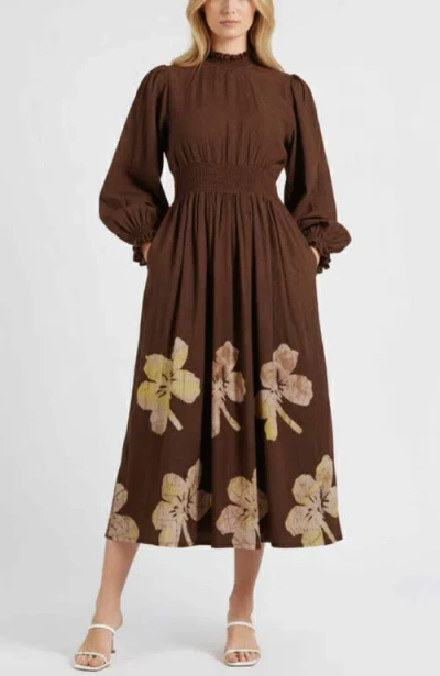 Elisamama Abike Dress In Brown