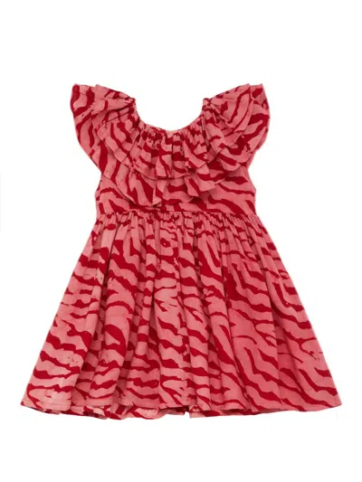 Elisamama Kids' Baby Girl's, Little Girl's & Girl's Funke Ruffle-trim Dress In Red