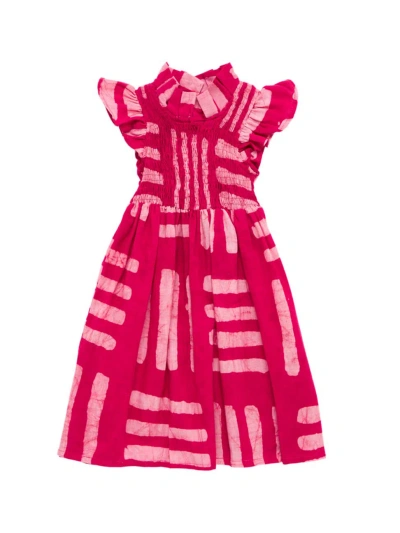 Elisamama Baby Girl's, Little Girl's & Girl's Jola Printed Smocked Dress In Pink Multi