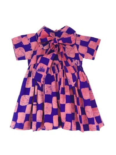 Elisamama Baby Girl's, Little Girl's & Girl's Kemi Bow-accented Printed Dress In Multi