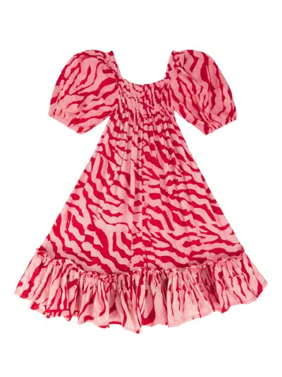 Elisamama Baby Girl's, Little Girl's & Girl's Nike Printed Smocked Dress In Red