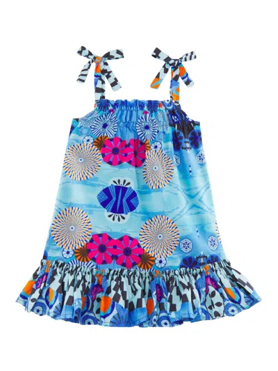 Elisamama Baby's, Little Girl's & Girl's Nike Abstract Cotton Dress In Blue