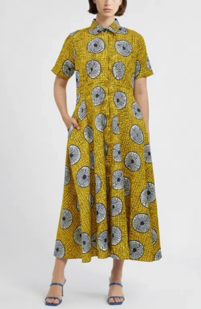 Elisamama Feyi Shirt Dress In Yellow